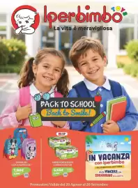 Volantino Iperbimbo Pagina 1: HiPP Omogeneizzato Carne €3,65, Zaino 3D con cappuccio €7,90