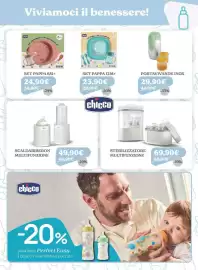 Volantino Iperbimbo Pagina 29: Scaldabiberon multifunzione €49,90, Set pappa Chicca €23,90