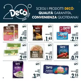 Volantino Deco Supermercati Pagina 18: Decò puccia salentina €1,15, Decò Provolone Dolce/Piccante €2,49
