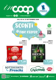 Volantino In Coop Pagina 1: Beck's birra bottiglia €1,99, Mozzarella fior di latte Sabelli €1,89