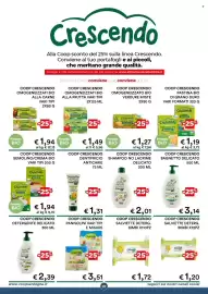 Volantino In Coop Pagina 9: Crescendo verdure miste biologico €1,27, Shampoo no lacrime delicato €2,01