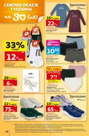 Auchan gazetka tydzień 36 Strona 40: Rajstopy damskie cienkie Gatta €6,00, Koszula nocna Inextenso €22,00