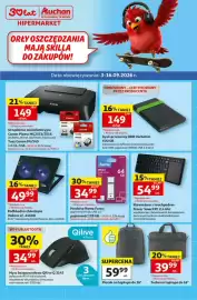 Auchan gazetka Strona 1: Plecak €59,99, Dysk hdd Verbatim €149,00
