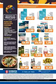 Folheto Shibata Supermercados Página 2: Filé de Merluza Oceani €19,99, Filé de Tilápia €29,99