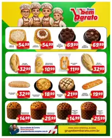 Catálogo Supermercado Bem Barato semana 36 Página 4: Panetone poli chocolate €14,99, Bolo cuca goiabada €21,99