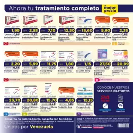 Catálogo FarmaTodo semana 36 Página 12: Genven Atorvastatina 20mg €5.990,00, Normosilen 0,120mg - 0,015mg €2.750,00