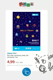 Smyk gazetka tydzień 36 Strona 8: Blok rysunkowy Happy Color Pixi biały A4 20 kartek €4,99