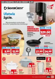 Kaufland gazetka Strona 12: Garnek emaliowany Emalia Olkusz 1907 14 cm €39,99, Patelnia aluminiowa Silvercrest 24 cm €27,99