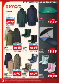 Kaufland gazetka Strona 15: Parasol Parkside €19,99, Kalosze €59,99