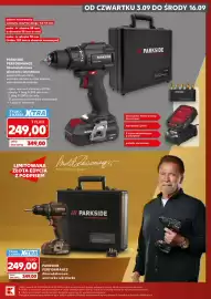Kaufland gazetka Strona 3: Akumulatorowa wiertarko-wkrętarka Parkside Performance limitowana złota edycja €249,00