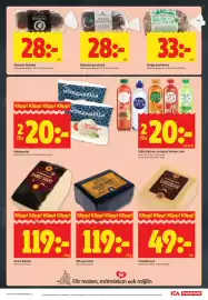 ICA Supermarket reklamblad vecka 36 Sida 11: Stilla Vatten, Kolsyrat Vatten, Iste €20,00, Michelangelo Mozzarella €20,00