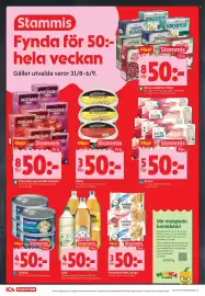 ICA Supermarket reklamblad vecka 36 Sida 2: Ica bacon €50,00, Ica tonfisk €50,00