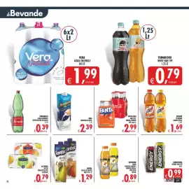 Volantino Deco Maxistore Pagina 13: Coca-Cola vari tipi/Fanta/Sprite €2,99, Estathé tè freddo limone/pesca €1,69