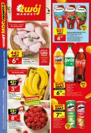 Twój Market gazetka tydzień 36 Strona 1: Coca-Cola, Sprite, Fanta €6,99, Banan €3,99