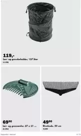 Biltema kundeavis Side 12: Løv- og gressbeholder €119,00, Løv- og gressamler €69,90