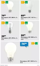 Biltema kundeavis Side 18: Normalpære, E27, 470 lm €39,90, Normalpære, E27, 806 lm, 2... €74,90