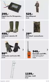 Biltema kundeavis Side 34: Jaktstøvel €499,00, Multiskjerf, sommerkamo €29,90