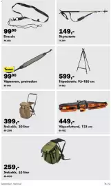 Biltema kundeavis Side 36: Våpenrem, protracker €99,90, Tripodstativ €599,00
