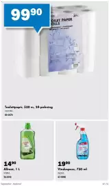Biltema kundeavis Side 42: Toalettpapir €99,90, Allrent all-purpose cleaner €14,90