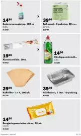 Biltema kundeavis Side 43: Baderomsrengjøring €14,90, Aluminiumfolie €19,90