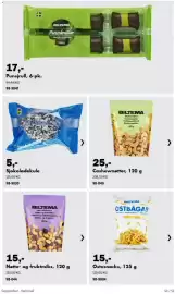 Biltema kundeavis Side 50: Sjokoladekule €5,00, Biltema Cashewnøtter €25,00