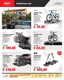 Volantino Bep's Pagina 2: Portabici tetto Gravity €63,55, Portabici gancio traino Blur Althura €319,95
