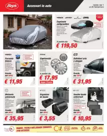 Volantino Bep's Pagina 4: Copriauto antigrandine €119,50, Flock organizer da baule €3,55