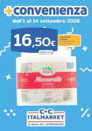 Volantino C+C Italmarket Pagina 1: Mozzarella julienne Moro €16,50