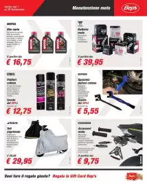 Volantino Bep's Pagina 9: Teli coprimoto ARONIN €29,95, Batteria moto Yuasa €39,95