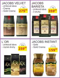 BENE Nápoje leták Strana 15: L'OR zrnková káva €259,00, Jacobs velvet €275,00