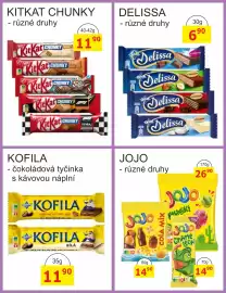BENE Nápoje leták Strana 16: Kofila čokoládová tyčinka s kávovou náplní €11,90, KitKat Chunky €11,90