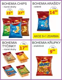 BENE Nápoje leták Strana 20: Bohemia křupky arašídové €9,90, Bohemia tyčinky €17,90