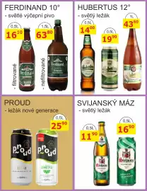BENE Nápoje leták Strana 26: Proud ležák nové generace €25,90, Svijany svijanský mlýn €11,90