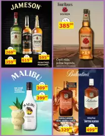 BENE Nápoje leták Strana 36: Four Roses Bourbon €385,00, Malibu €309,00
