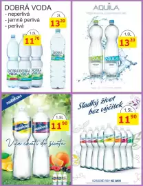 BENE Nápoje leták Strana 4: Aquila první voda €13,20, Prolinie ochucené vody bez cukru €11,90