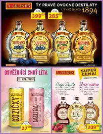 BENE Nápoje leták Strana 44: R. Jelínek kozíčky květ z černého beru & tónik €27,00, R. Jelínek Hugo Spritz €209,00