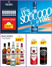 BENE Nápoje leták Strana 49: Bacardi - více druhů €389,00, Bacardi coca cola €33,00