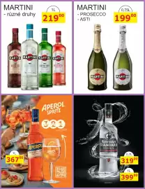 BENE Nápoje leták Strana 51: Martini - různé druhy €219,00, Martini prosecco asti €199,00
