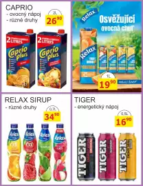 BENE Nápoje leták Strana 8: Tiger - energetický nápoj €16,90, Relax sirup €34,90
