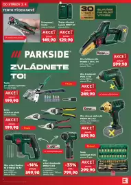Kaufland leták týden 36 Strana 4: Parkside aku řetězová pila paghs-l 20-li a1 €599,90
