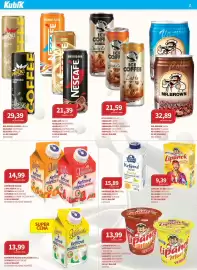 Kubík potraviny leták Strana 2: Ice Coffee Latte €21,59, Mr. Brown ledová káva €32,89
