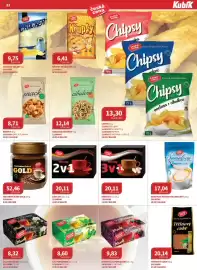 Kubík potraviny leták Strana 33: Česká cena Třtinový cukr €20,14, Gold instantní káva €52,46