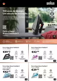 Folheto Radio Popular Página 7: Ferro a vapor braun texstyle 1 €29,99, Ferro a vapor braun freestyle 3 €42,99