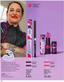 Catálogo Avon Página 136: Avon Glimmerstick Delineador para Olhos €8,50, Avon ultra colour matte lipstick €10,50