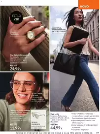 Catálogo Avon Página 149: Anel-Relógio Newstalgia €24,99, Óculos luz azul cassandra €11,99