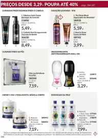 Catálogo Avon Página 186: Active para ela €3,29, Avon care nourish + even tone €7,99