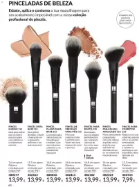 Catálogo Avon Página 60: Pincel para rosto 115 €13,99, Pincel para blush angulado 116 €13,99