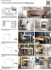 Catálogo IKEA Página 14: Malm escritorio con tablero extraible €159,00, TONSTAD escritorio €149,00