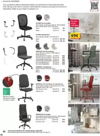 Catálogo IKEA Página 20: Flintan silla de trabajo con reposabrazos €69,00, Långfjäll silla de reuniones €149,00