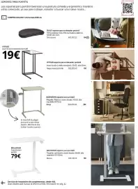 Catálogo IKEA Página 23: Vittsjö soporte para ordenador portátil €19,00, Björkåsen soporte para portátil €29,00